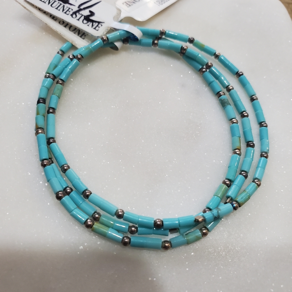 NEW Set of 3 Turquoise Beaded Bracelets